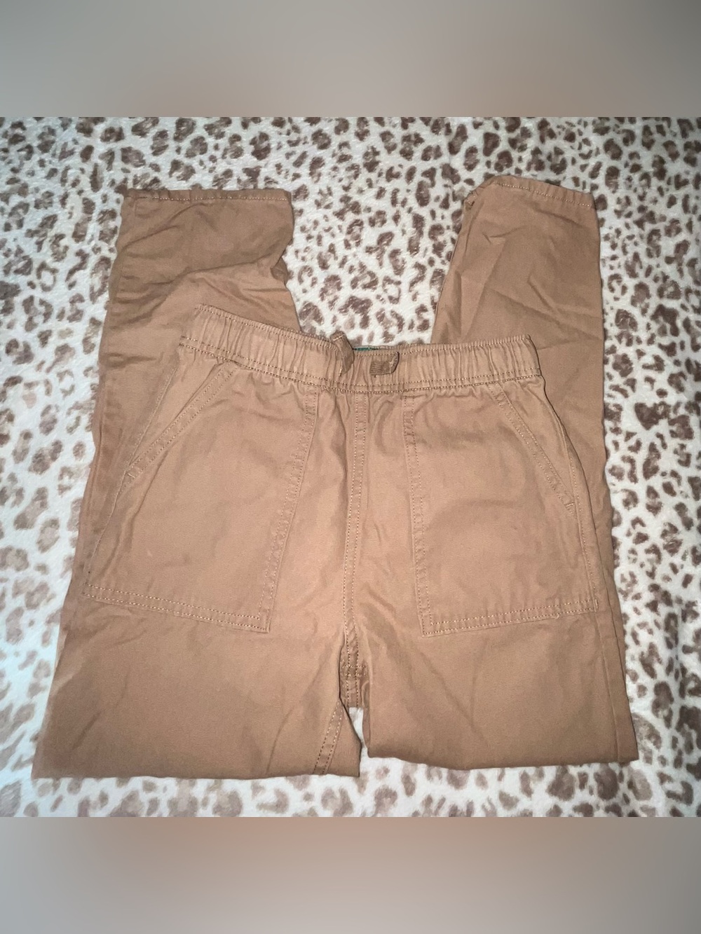 H&M Kid’s Elastic-Waist Pants in Tan
